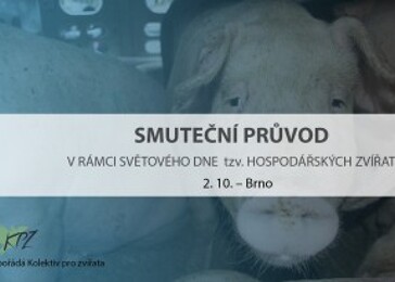 Průvod v rámci Světového dne hospodářských zvířat (Brno)